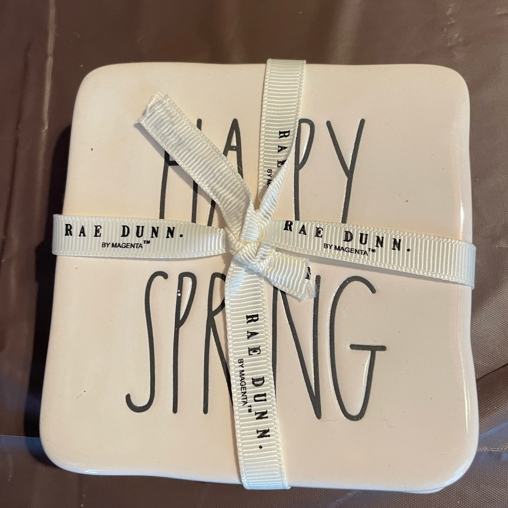 Rae Dunn Happy Spring Coasters